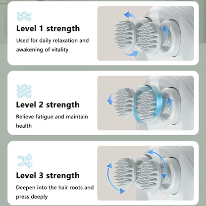 Electric Head Massager USB Rechargable Scalp Massager Body Massage Health Care Shoulder Neck Deep Tissue Kneading Massage Gift