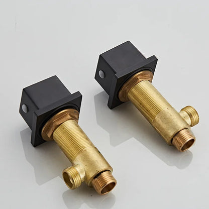 Black Bathroom Sink Faucet 3 hole Basin Waterfall Fauce