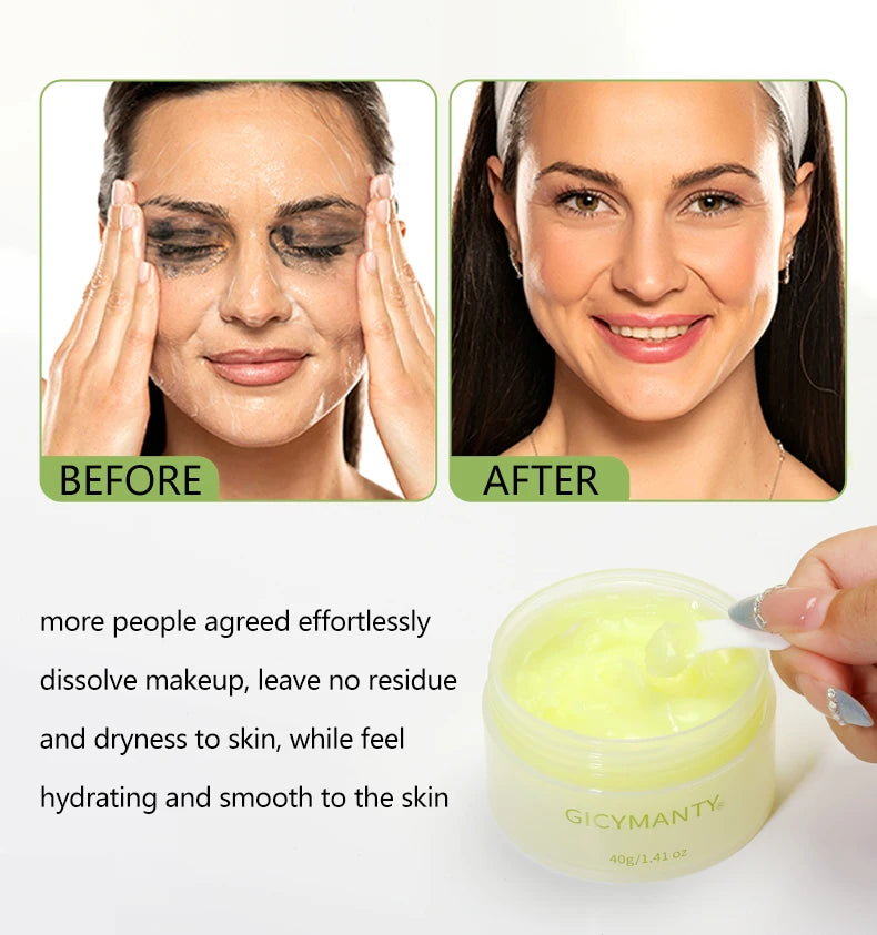 Refreshing cleansing balm that removes makeup while keeping skin soft, hydrated, and non-greasy.