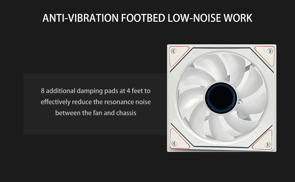 120mm ARGB PWM PC Case Fan 6Pack ARGB Cooling 