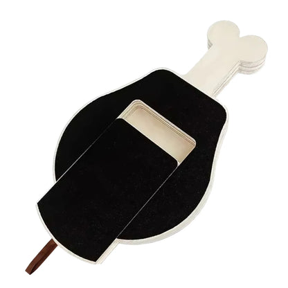 Dog Nail Scratch Board Nail Trim Pad Pull-Out Wooden Pet Scratching Board Toy Built-in Treat Box Dog Sandpaper Board Scratcher