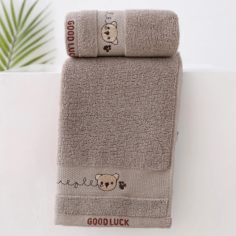 Baby Towels Cotton Bath Towel Face Washcloth Cute Cartoon Bear Hand Wipe Soft Children Towels Kids Newborn Bathing Handkerchief