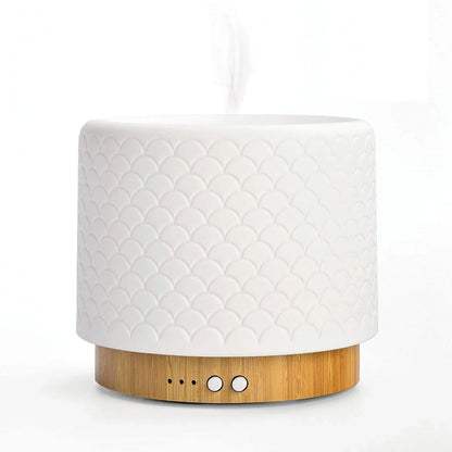 280ml Essential Oil Diffusers For Home Room Aromatherapy Diffuser Mode-4 Timers 3 Modes Lights Auto-Off Ceramic Air Humidifier