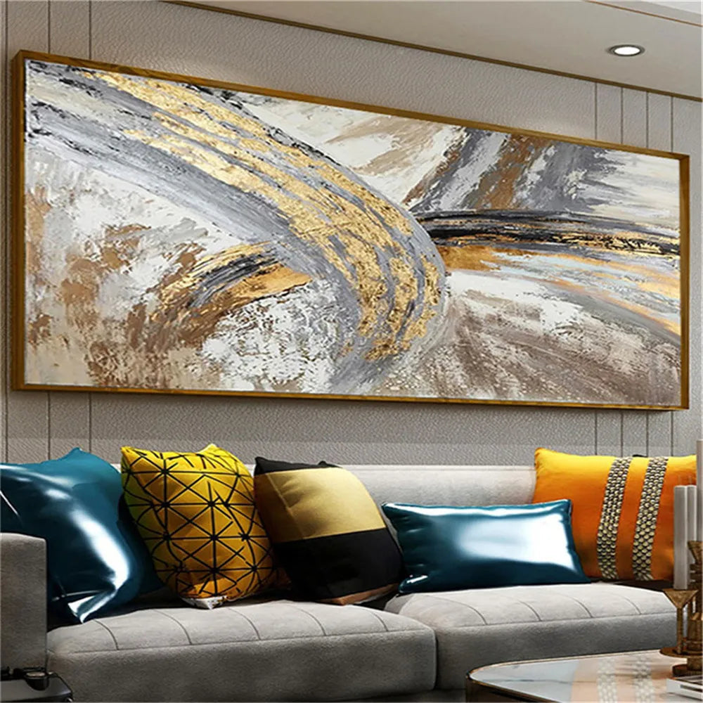 Hand Drawn Abstract Oil Painting Wall Art