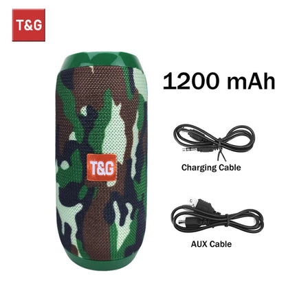 Bluetooth Speaker T&amp;G TG117 Portable TWS Sound Box Waterproof Loudspeaker Outdoor Stereo Surround Speakers Support TF FM Radio
