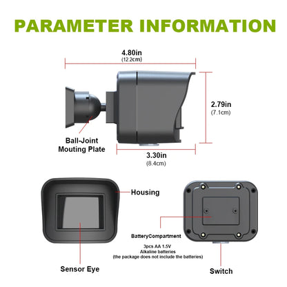 Smart Outdoor Home Security - Weather Resistant WiFi Motion Sensor&amp;Detector - Remote APP Notifications - Compatible With Alexa