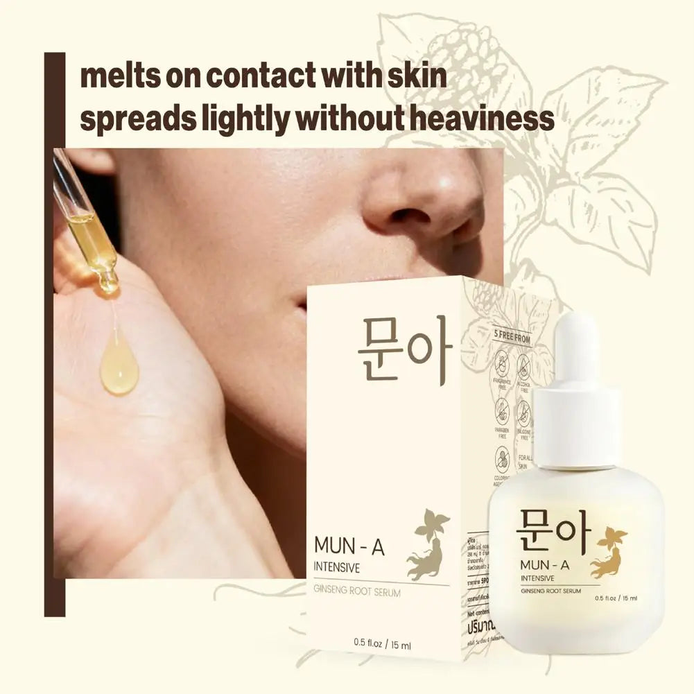 15ml Ginseng Root Essence Serum Hydrating Moisturizing Nourishing Facial Essence For Dry Skin Boost Skin Glow Daily Skincare