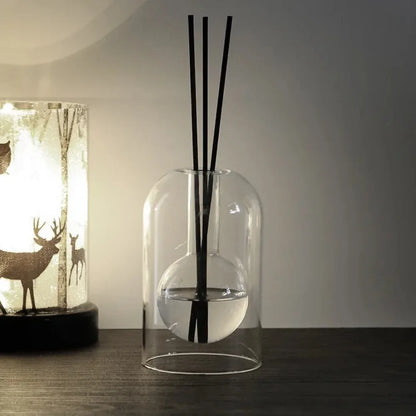 Aromatherapy Diffuser Bottle Glass Essential Oil with Diffusers Sticks 130/200ML Home Storage Transaprent Containers Bottle