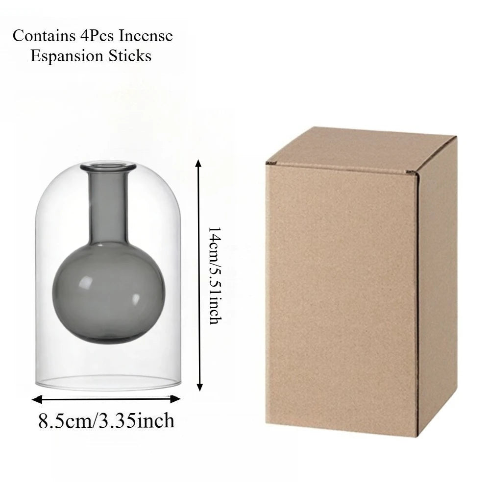 Aromatherapy Diffuser Bottle Glass Essential Oil with Diffusers Sticks 130/200ML Home Storage Transaprent Containers Bottle