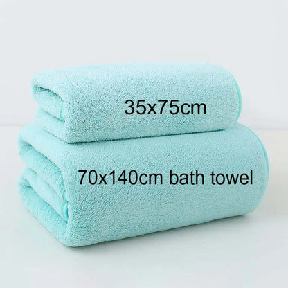 Coral Fleece Thickened Towel and Bath Towel Set,