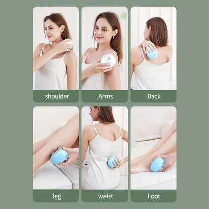 Electric Head Massager USB Rechargable Scalp Massager Body Massage Health Care Shoulder Neck Deep Tissue Kneading Massage Gift