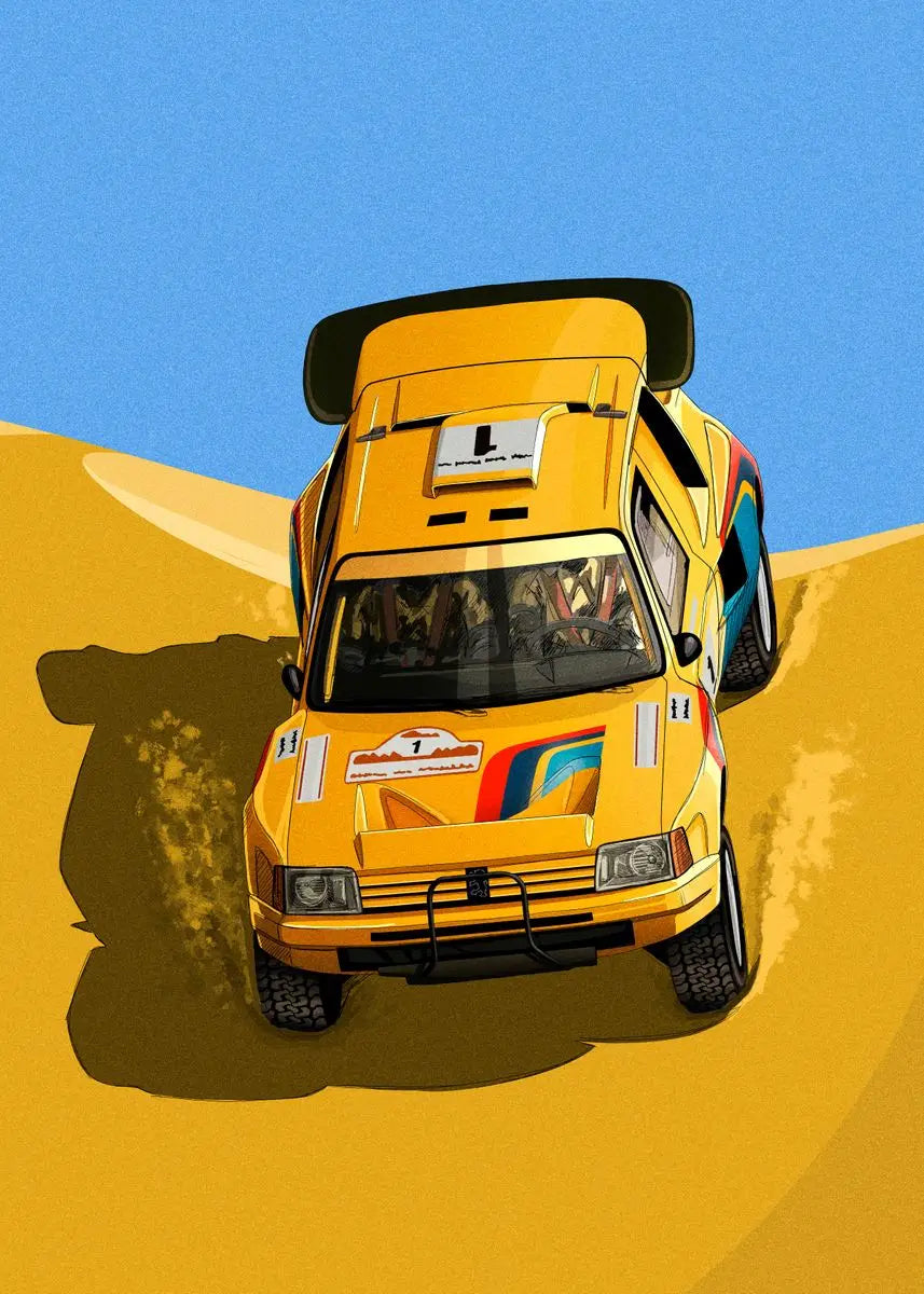 Oil Painting By Number Racing Car Wall Art