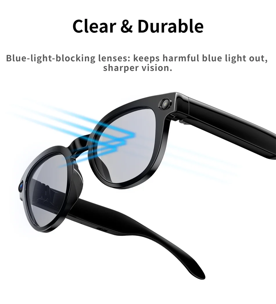 2026 New AI Smart Glasses 800W HD Camera Black Technology Image Translation Chat GPT Video Call Photo Waterproof For Men Women