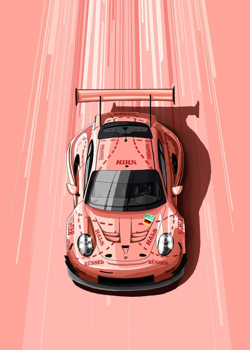 Oil Painting By Number Racing Car Wall Art