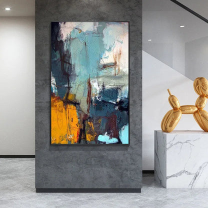Hand Drawn Abstract Oil Painting Wall Art