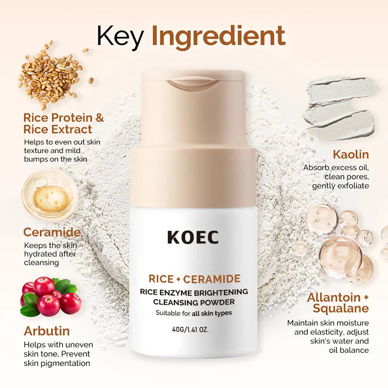 Brand Rice Essence Lotion Niacinamide Repair Facial Serum Nourishing Moisturizer Milk Toner Ceramide Deep Clean Cleansing Powder