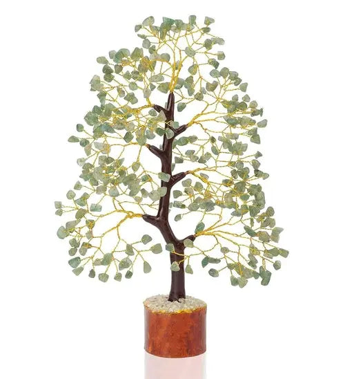 green jade feng shui tree decor with vibrant leaves and a decorative base, perfect for harmony and prosperity.